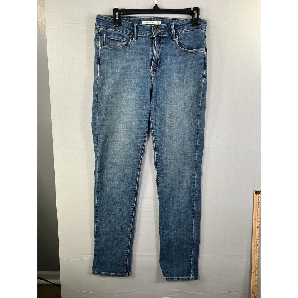 Levi's Mid Rise Skinny Jeans Womens 10 Blue Denim Stretch Casual‎ Small Stains